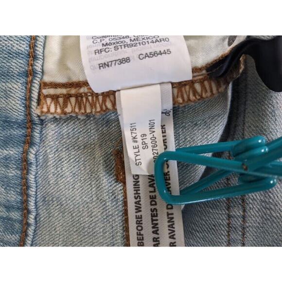 Madewell Womens Sz 27 High Rise Skinny Jeans Light Blue Wash Button Fly Stretch - Picture 7 of 8